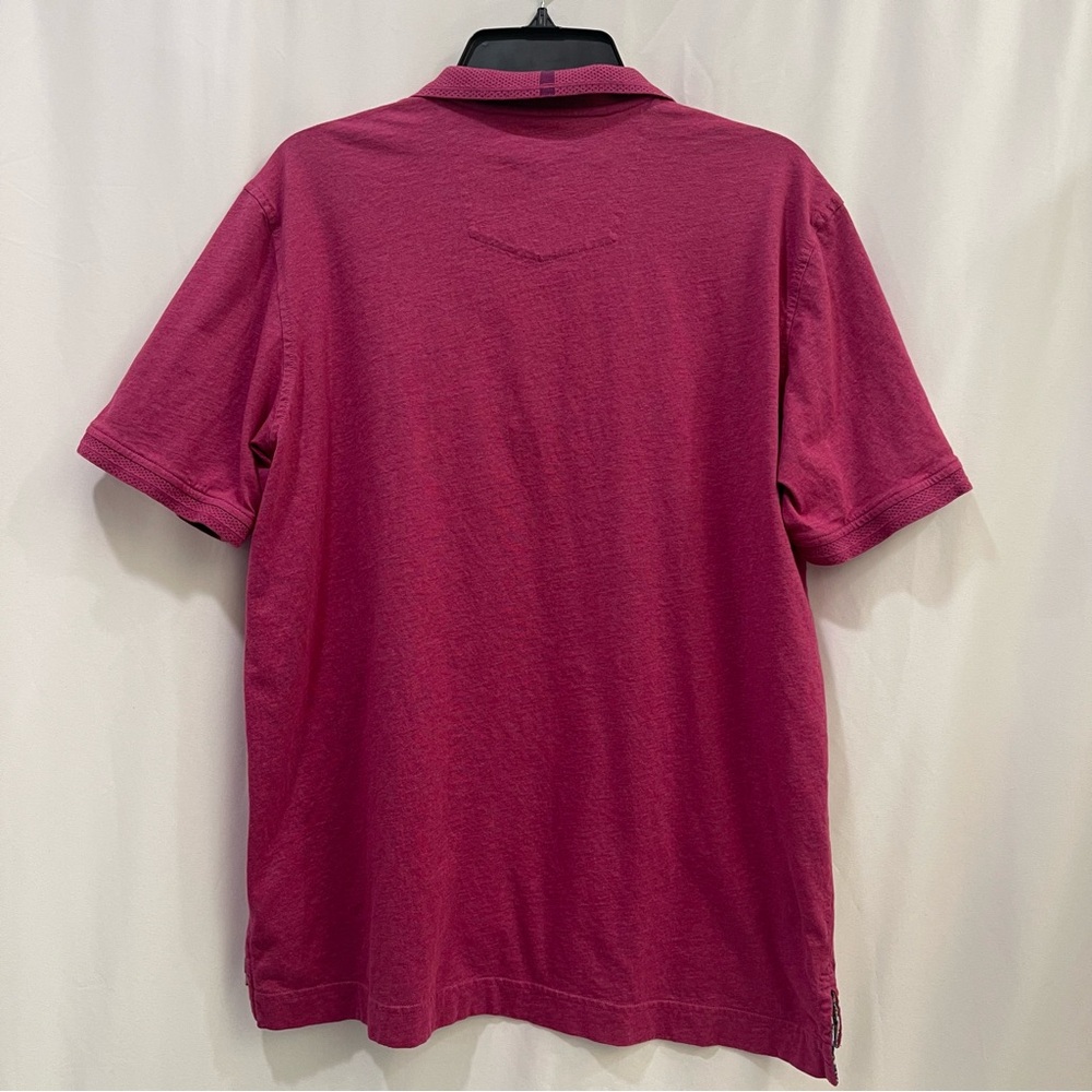 Robert Graham Cotton Polo Raspberry Pink Men’s Size XLarge - Picture 4 of 6